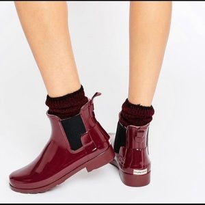 NWOT Hunter original Chelsea rain boot Burgundy